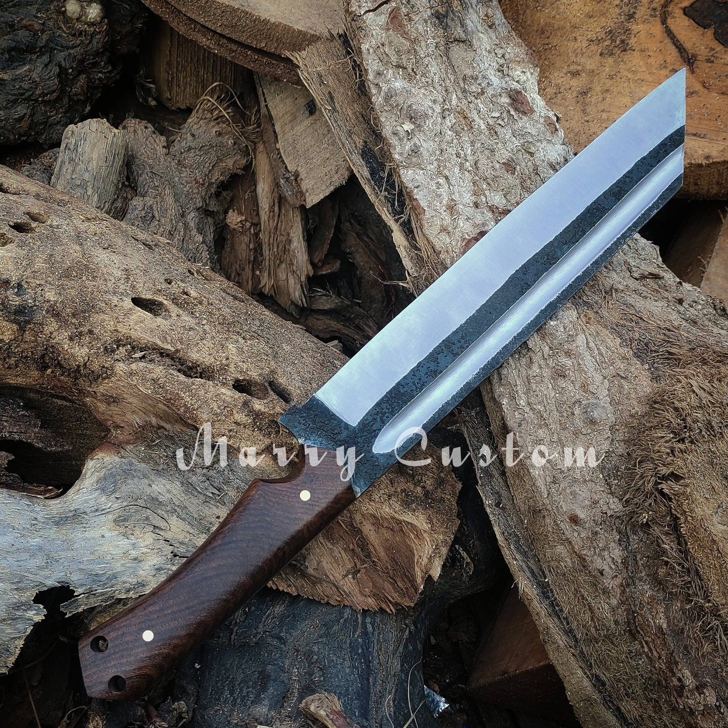 Marry Custom 14 Inch Viking Seax Knife Modern Seax Knife Scramasax Scandinavian Sax Knife Hunting Knife Christmas Gift for Him MC-28