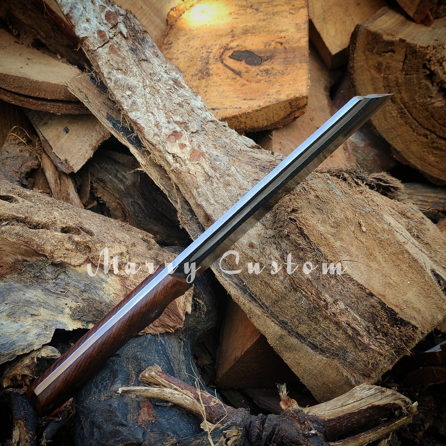 Marry Custom 14 Inch Viking Seax Knife Modern Seax Knife Scramasax Scandinavian Sax Knife Hunting Knife Christmas Gift for Him MC-28