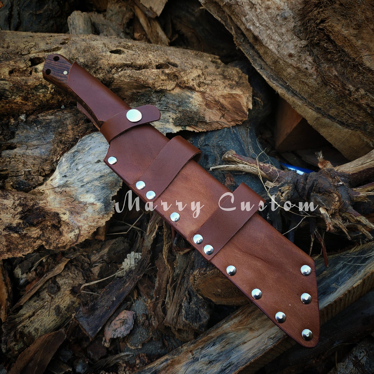 Marry Custom 14 Inch Viking Seax Knife Modern Seax Knife Scramasax Scandinavian Sax Knife Hunting Knife Christmas Gift for Him MC-28