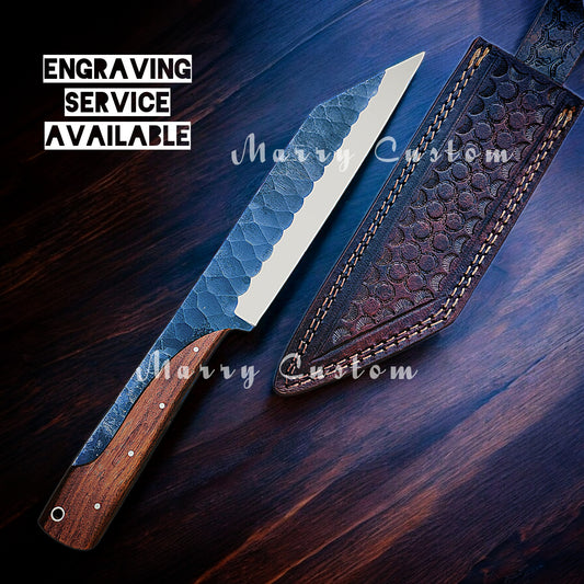 Marry Custom 12 Inch Viking Seax Knife Modern Seax Knife Scramasax Scandinavian Sax Knife Hunting Knife Christmas Gift for Him MC-29